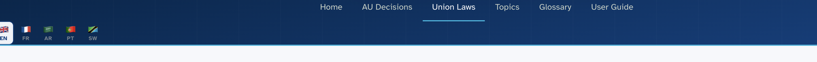 Language switcher flags and document with language version options
